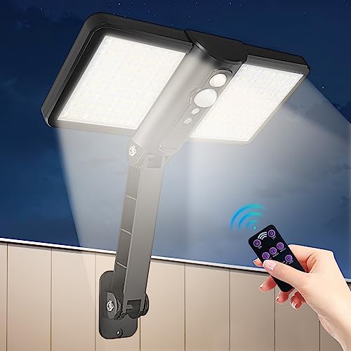 Aosant Solar Lights Outdoor, 128 Led Super Bright Lamp, Wireless Waterproof Solar Flood Light, Security Motion Sensor Wall Light For Deck, Fence, Patio, Front Door, Garden, Yard, Shed, Path #TOP18
