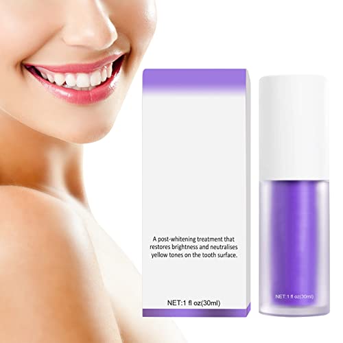 Dentifrice Blanchissant,Dentifrice Blancheur,Dentifrice Blanchissant Violet,Dentifrice Violet,Dentifrice Correcteur Violet,Dentifrices de Nettoyage Buccal pour Blanchiment des Dents Cover