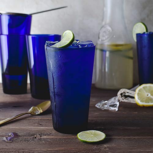 Libbey Cobalt Flare Tumbler Glasses, 17.25-Ounce, Set Of 8 #TOP1
