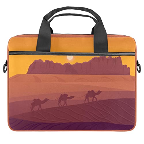 Protection PC portable 13-14.5" contre les rayures, sac bandoulière désert zippé