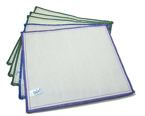 DOC Wood Fiber Cleaning Cloths, 3 Color Pack, 5-piece Set by Doc - Colors may vary