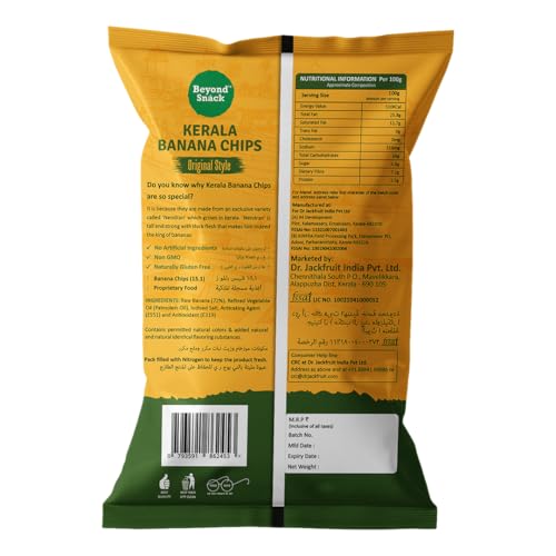 Image of Beyond Snack Nendran Kerala Banana Chips | Original Salted | Thin Crunchy Crispy Snack |450g (150g *3packs) (Pack of 3)