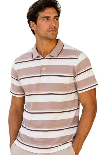 Image of SANE ORIGINALS Half Sleeve Polo T-Shirt for Men with Pocket || Stripe Collar and Pocket T-Shirt for Men Half Sleeves