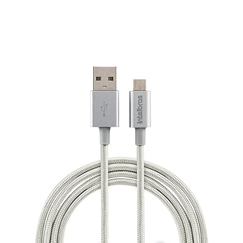 intelbras Cabo micro USB em nylon 1,5 m EUAB 15NB Branco