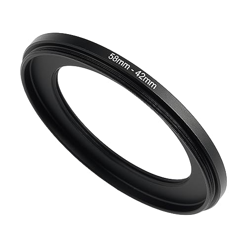Image of 58-42mm Step-Down Ring Filter Adapter, All Brands UV ND CPL Metal Ring Adapter