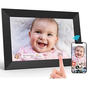 Digital Photo Frame WiFi, 10.1 Inch Electronic Photo Frame Built in 32GB Storage, Digital Picture Frame Auto-Rotation, 1280×800 Touch Screen, Wall Mountable, Share Moments Instantly