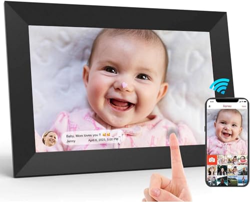 TEKXDD Digital Photo Frame WiFi, 10.1 Inch Electronic Photo Frame Built in 32GB Storage, Digital...