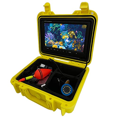 50Ft/15M Portable Underwater Fishing Camera Video Fish Finder With Drop Protection Case 9" Hd Lcd Monitor 1200Tvl Camera For Ice Lake Boat Fishing 24Pcs Infrared And Cool Led Lights #TOP3