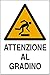 PIXLEMON Adesivo cm 18x12 ATTENZIONE al Gradino