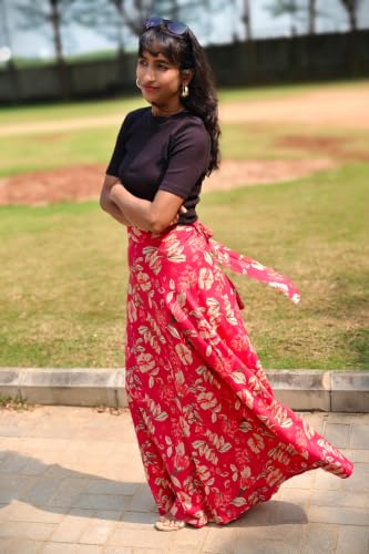 Image of Women's Printed Maxi Wraparound Skirt