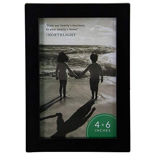 Northlight 7.25" Solid Rectangular 4" X 6" Photo Picture Frame With Easel Back - Matte Black #TOP23