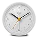Braun Classic Analogue Alarm Clock with Snooze and Light, Quiet Quartz Movement, Crescendo Beep Alarm in White, Model BC12W.