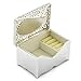 OnePlace Gifts Filigree Keepsake Box Personalized Jewelry Box, Engraved Silver-Plated Mother of Pearl Trinket Box