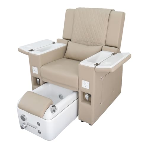 CHEEMHOM Plumb-Free Pedicure Spa Chair, Massage Chair,Adjustable Footrest & Manicure Trays Nail Salon Furniture