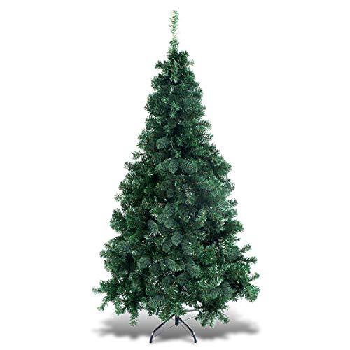 COSTWAY 7Ft Artificial PVC Christmas Tree W/Stand Holiday Season Indoor