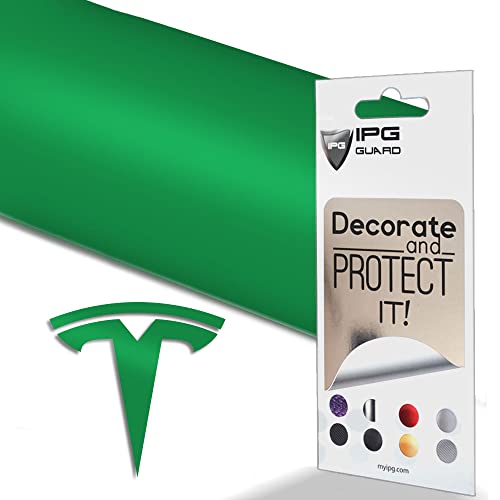Image of IPG Compatible with Model Y Decal Sticker (8 Logo Set) Overlay Stickers Do it Yourself Stickers Set Personalize Your Tesla (Gloss Green)