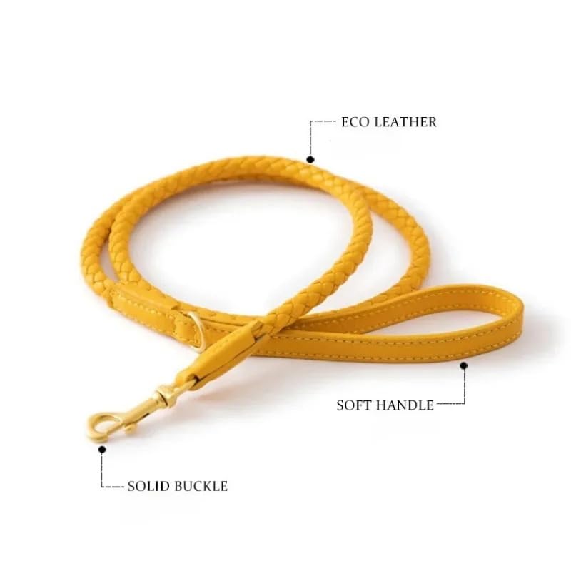 Collier pour chien cuir durable orange réglable S - 4