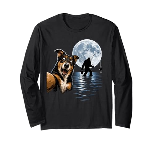 Funny Dog Discover Big foot Moonlit Fishing ����T�V���c