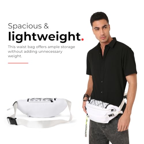 Image of Tressential Waist Bag for Men Women | Cross Body Fanny Pack Sling Bag for Hiking, Travel, Camping, Outdoor Sports, Cycling | Money Belt with Adjustable Strap (White)