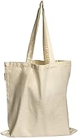 Vista 1 de TBF 12 bolsas de lona de algodón reutilizable 100% orgánico certificado (natural), Natural