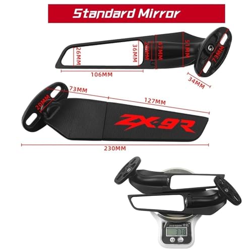 Espejo retrovisor de motocicleta para rutas de montaña en Ninja ZX900 3
