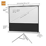 Celexon Stativleinwand Economy 244 x 138 cm – White Edition - 3