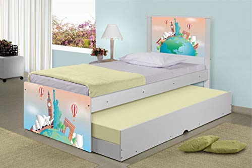 Bicama Juvenil Adesivada Volta ao Mundo