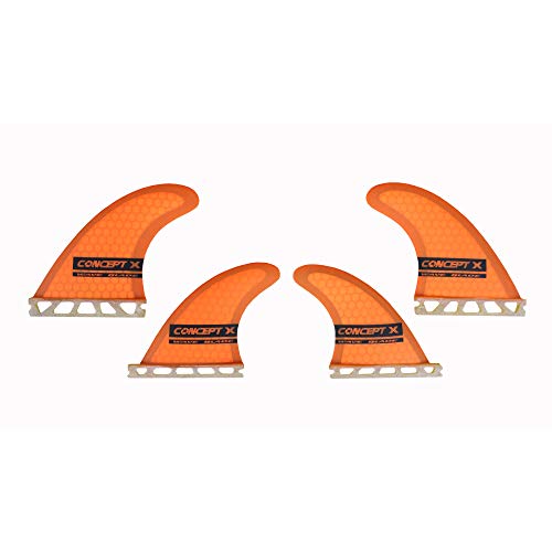 Concept X Kite Surf Fins waveblade Honey Comp Finlandés – G5 Orange – Juego de 4 Unidades.