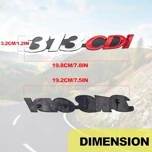 Image of Auto Car 313 CDI Grille Badge Emblem Logo Number Letter Compatible with Mercedes Van Sprinter 901 2003-2006 OE 9018174914 (313 CDI OE 9018174914