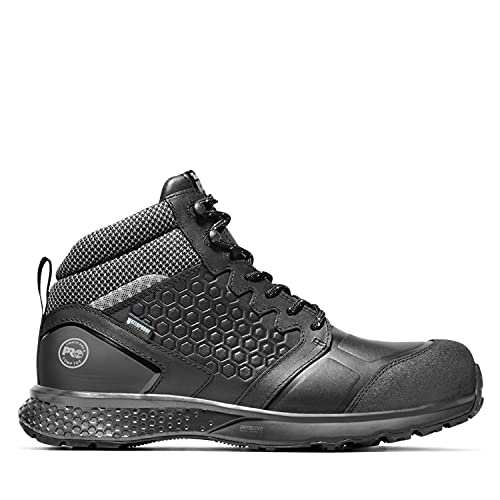 Timberland PRO Timberland PRO Men's Reaxion Mid Composite Safety Toe Waterproof Industrial Hiker Work Boot, Black/Grey-2024 NEW, 12M