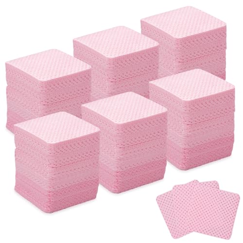 Rollo de celulosa para uñas, 1200 unidades de celulosa para uñas de gel, almohadillas quitaesmalte sin pelusas, almohadillas de algodón para limpiadoras de uñas de gel (rosa)