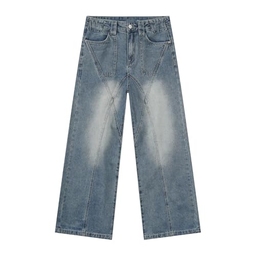 Jeans droit homme jambe large décontracté idéal pour le week-end