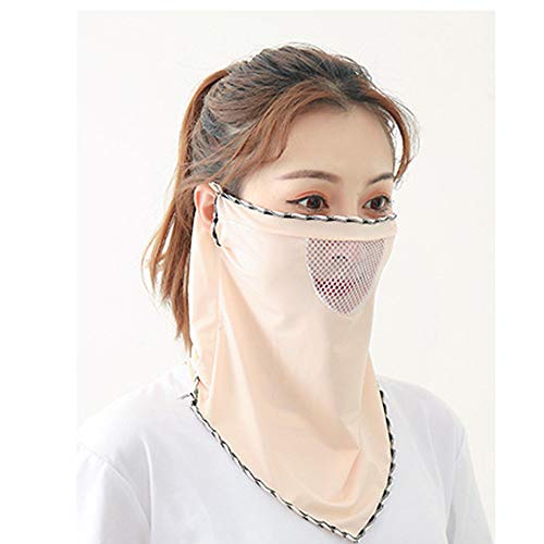 Women Sun Mask Ice Silk Veil Neck Gaiter Sun Proof Face Mask Colorful Face Cover Outdoors UV Protection3