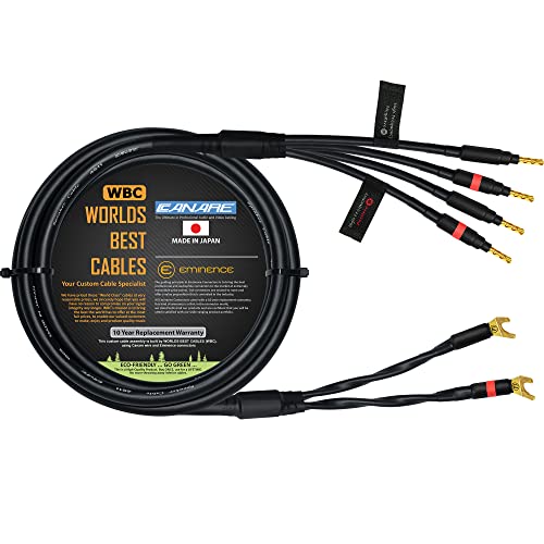 Cable de altavoz Canare 4S11 Bi-Wire de 5 pies para mejorar el sonido del cine en casa