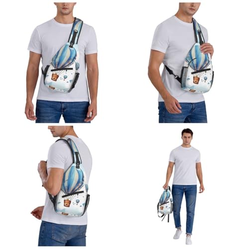 Bolso Crossbody Sling para Hombre y Mujer Negro miniatura 7