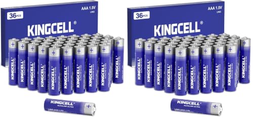 Image of KINGCELL AAA Batteries 72 Pack 1.5V Triple A Alkaline Batteries, 10-Year Leak Proof Shelf Life with Advanced Anti-Leak Technology,Ultra Long Lasting for All Your Devices