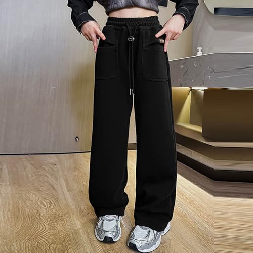 Girls Pants Soft Fleece Joggers Elastic Waist Active Sweatpants Warm Comfortable Kids Casual Wear4
