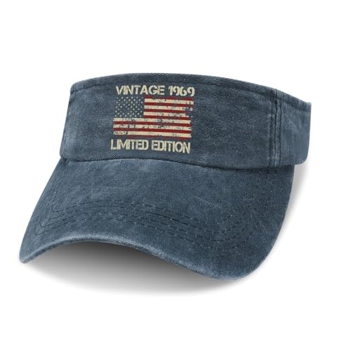 Vintage 1969 Funny Ponytail Hats for Men Limited Edition Birthday Fashionable Hat Dark Navy Blue