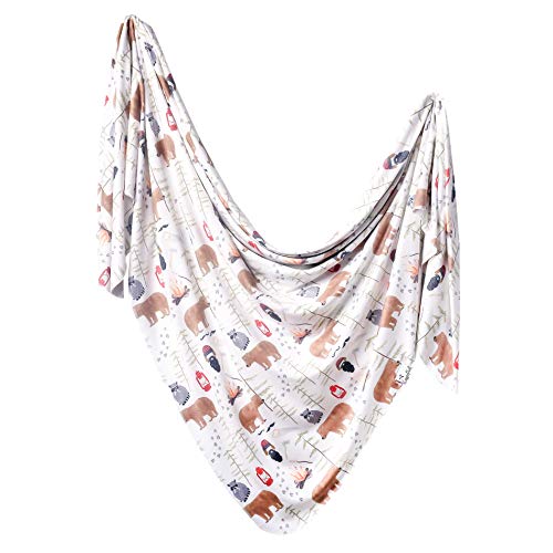 Image of Copper Pearl Swaddle Blankets for Newborns | Soft Stretchy Receiving Blankets for Boys and Girls | Large 46 x 46 Inch Baby Blankets | Lightweight and Breathable Swaddles | Lumberjack