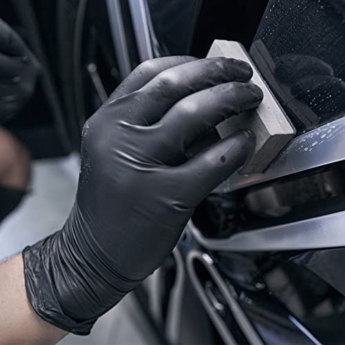 Wostar Black Disposable Nitrile Gloves Medium 4 Mil 100Pcs Powder Latex Free Non-Sterile Exam Gloves #TOP4