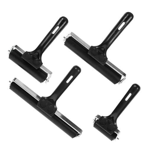 Operitacx 4pcs Professional Rubber Roller Brush for Printing Brayers Ink Applicator Art Craft Oil Painting Tool
