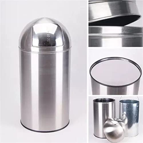 Cubo de basura exterior para portales y oficinas con tapa basculante de acero limpio 5