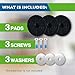 HoneyBull Walking Cane Replacement Tips - Pack of 3 Durable Rubber Cane Tips, Easy to Install, Compatible with HoneyBull Pivot Base, Reliable Grip for Daily Use