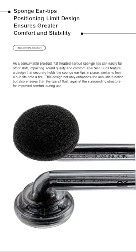 Image of Moondrop Nice Buds Flat-Headed Earbuds with 3.5mm Stereo Plug (Black Transparent)
