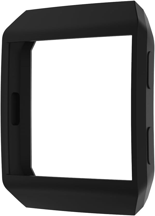 Compatible for Fitbit Ionic Watch Case Smart Watch Face Case Silicone Watch Protector Watch Frame Bumper Compatible for Fitbit Ionic Smart Watch (Black)