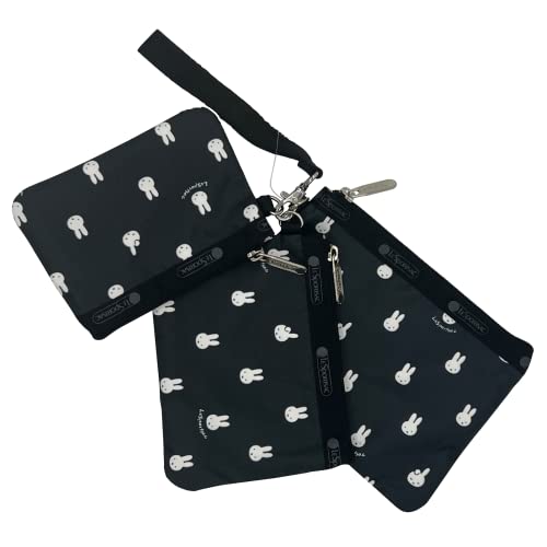 【3点セット】ミッフィー ピーターラビット ポーチ 収納ポーチ ミニポーチ トラベルポーチ ポーチセット 防水 旅行 持ち運び 機能的 可愛い ギフト レディース メンズ (ミッフィー 総柄)