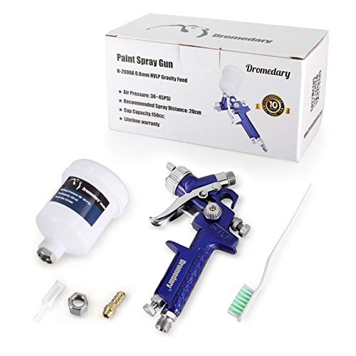 Preisvergleich Produktbild Mini HVLP Spritzpistole Lackierpistole Sprühpistole Druckluftpistole Farbspritzpistole Set mit 0,8mm Düse für Autolack
