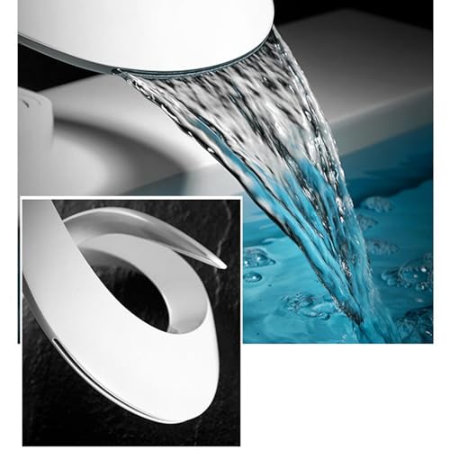 Robinet cascade lavabo mitigeur mono-commande en laiton chromé pour eau chaude et froide
