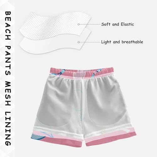 Boys Beach Board Shorts Tennis Stick Sport Swim Trunk Teen Swimwear 8-16Y Multicolor4