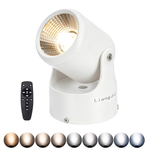 Image of 1Pack 6W 6000K Color /Dim Tunable LED Uplights /Spot Lights Indoor | Uplighting, Floor Can /Corner /Accent light with Remote, Timer, Oasis /Ambient lighting, for Home, Decor, Plant, Artwork, Wall